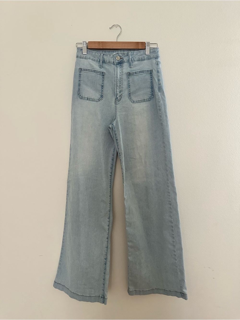 Altar'd State Light Wash Wide Leg Jeans